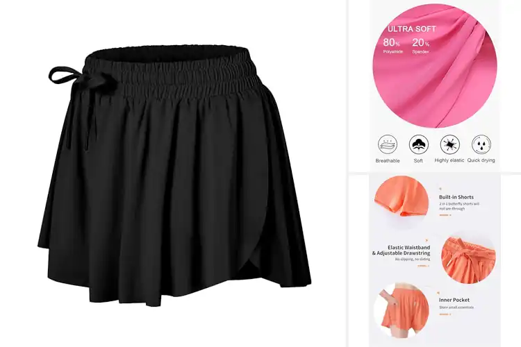 Detailed view of Best 2 In 1 Athletic Skorts