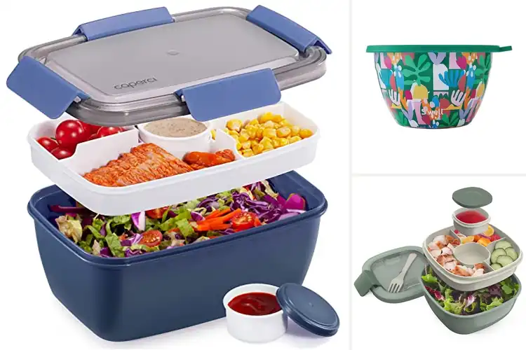 Detailed view of Best Bento Salad Bowls With Canisters