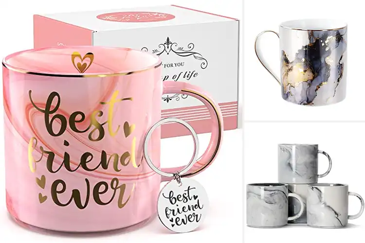 Detailed view of Best Ceramic Marble Friend Mugs