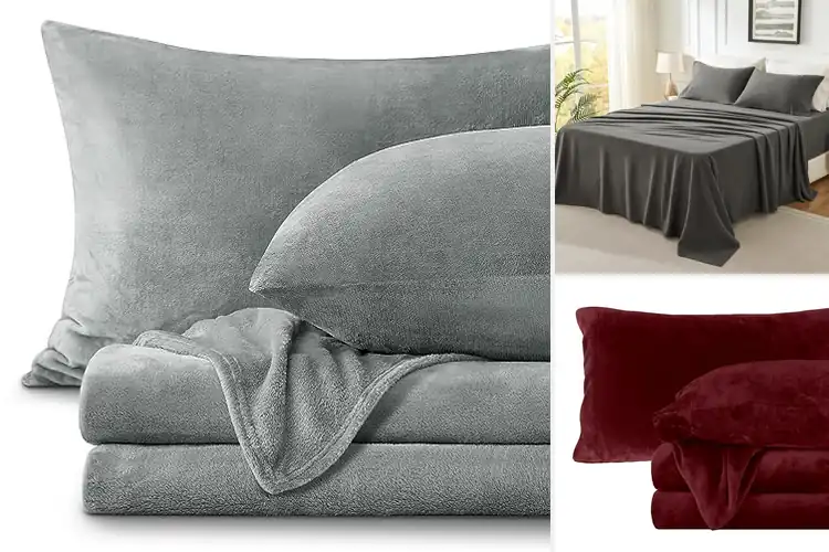 Detailed view of Best Cozy Warm Fleece Sheets