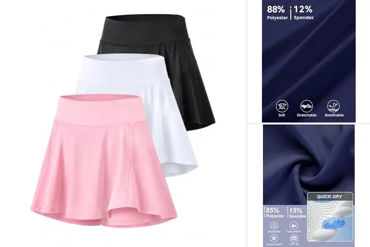 Detailed view of Best Girls Golf Skorts With Pockets