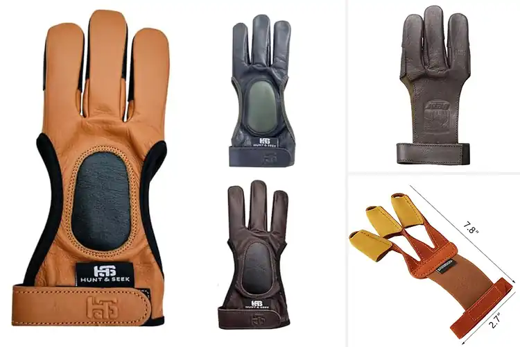 Detailed view of Best Leather Archery Gloves