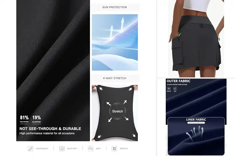 Detailed view of Best Moisture Wicking Skorts: Stay Cool, Dry & Stylish