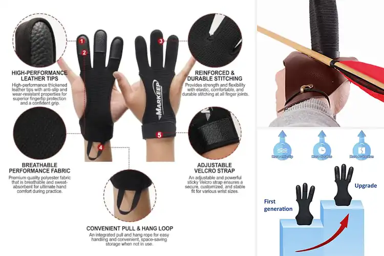 Detailed view of Best Non-Slip Archery Gloves