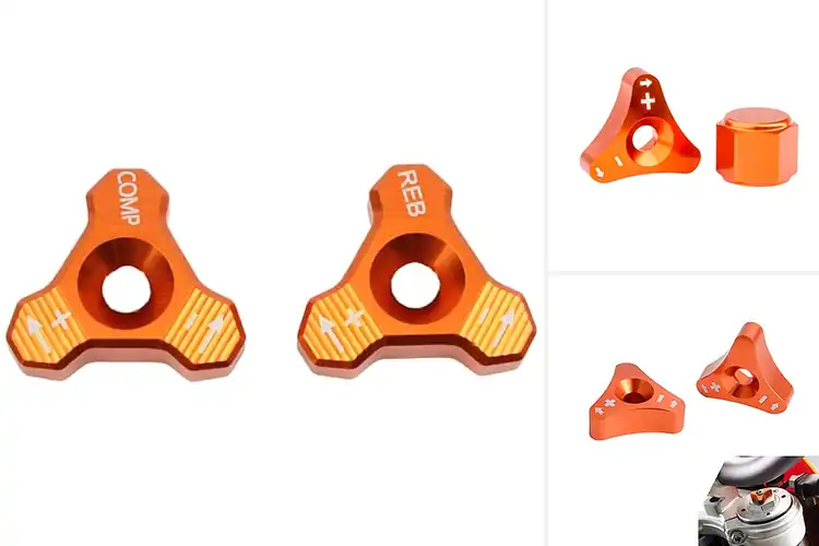 Detailed view of Best Orange Fork Adjuster Knobs