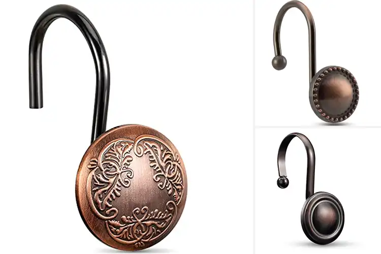 Detailed view of Best Vintage Shower Curtain Rings